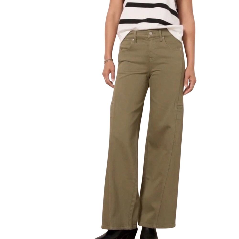Evereve Olive Green Cargo Jeans